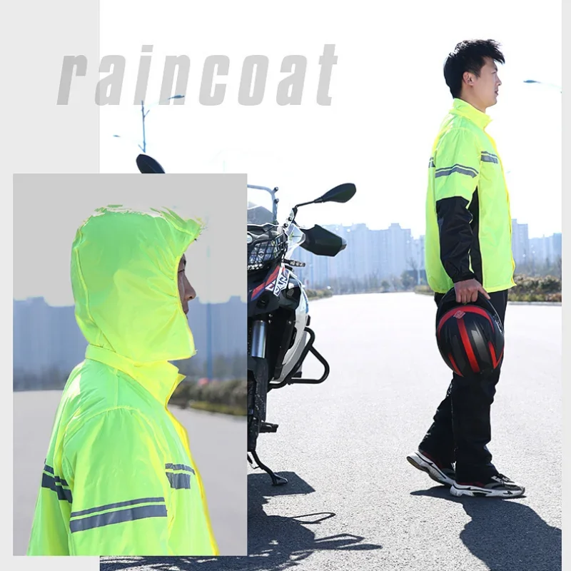 Motorcycle Split Raincoat Rain - مراجعة Motorcycle Gear Mens وسعره