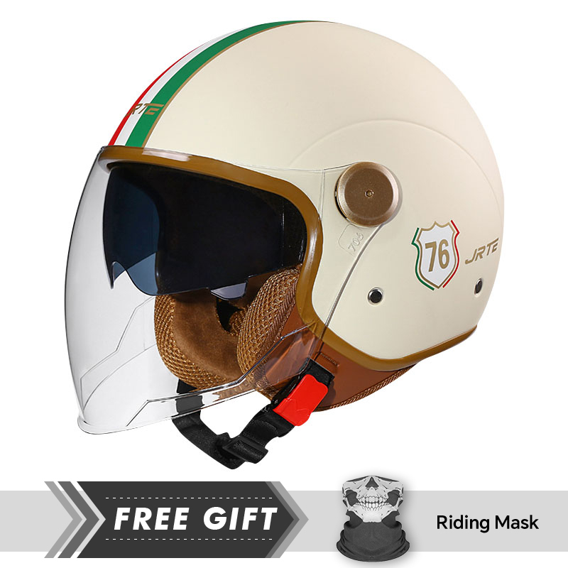 DOT ECE Approved Retro 3/4 Ope - مراجعة Motorcycle Gear In Store وسعره