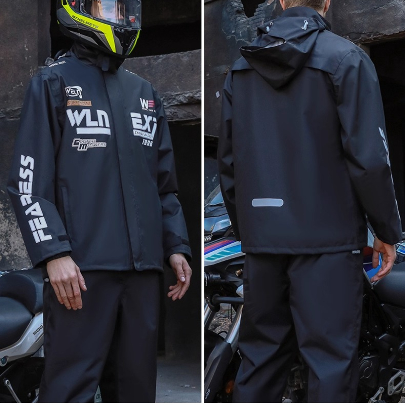Men's Motorcycle Raincoat Suit - مراجعة Motorcycle Gear Full Suit وسعره
