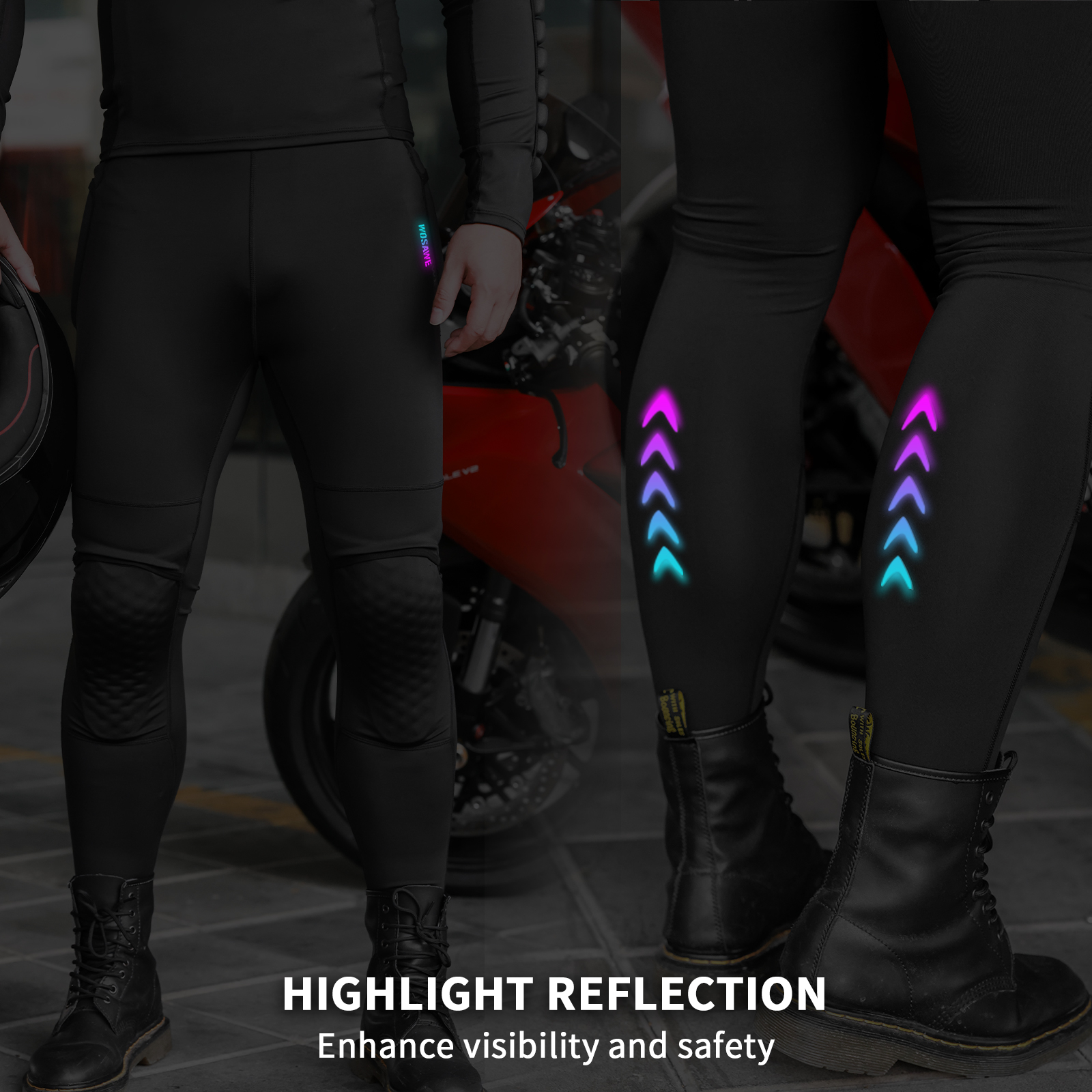 WOSAWE Motorcycle Compression  - مراجعة Motorcycle Gear Protection Levels وسعره