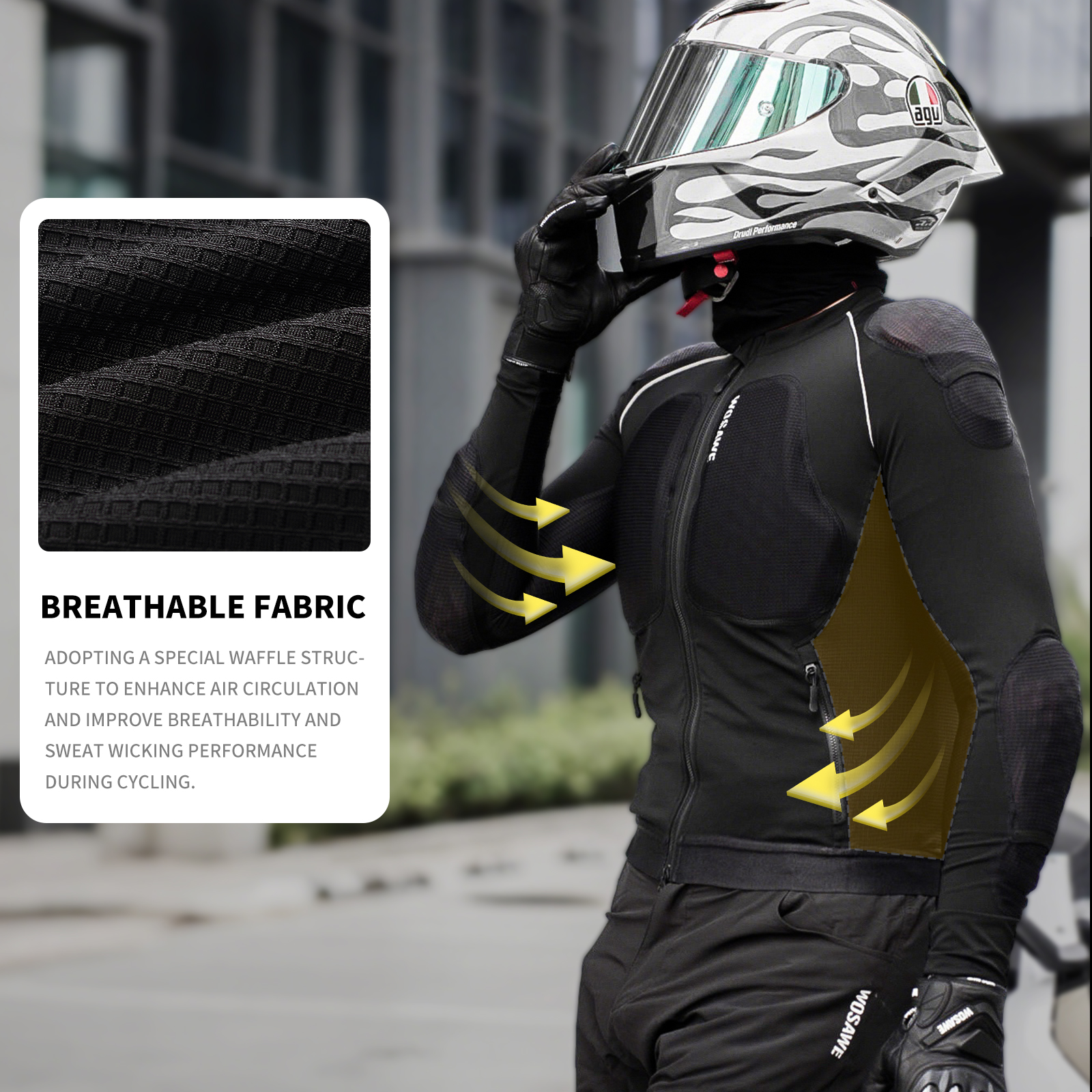 WOSAWE Men Motorcycle Riding J - مراجعة Motorcycle Gear Mens وسعره