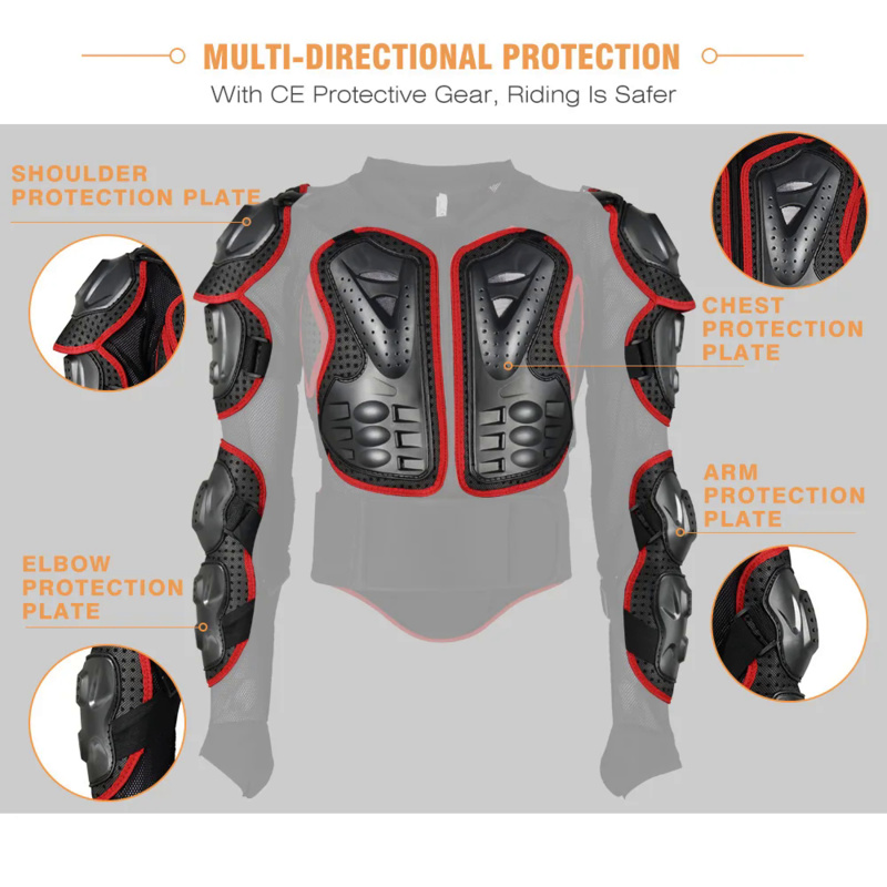 Motocross protector armor moto - مراجعة Motorcycle Gear Full Suit وسعره