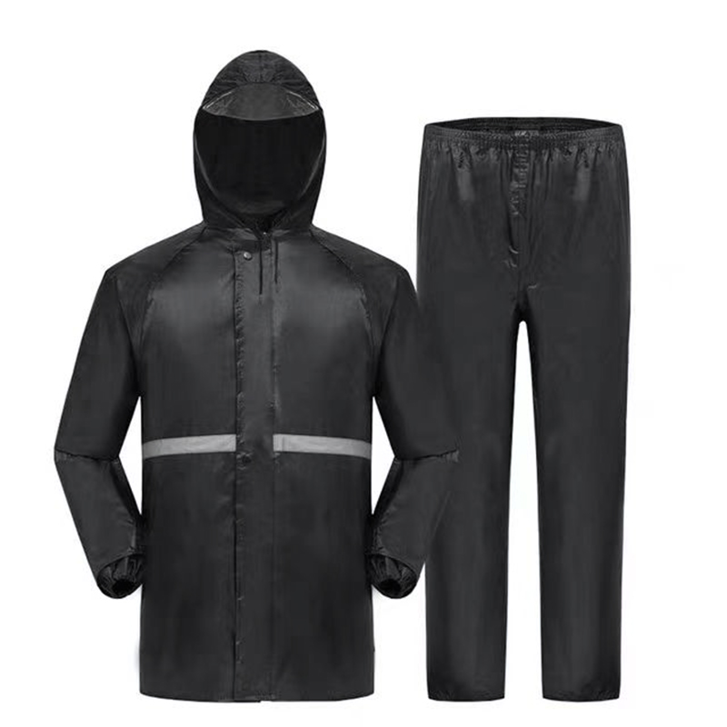 2pcs Hooded Coat & Pant Rain S - مراجعة Motorcycle Gear Mens وسعره