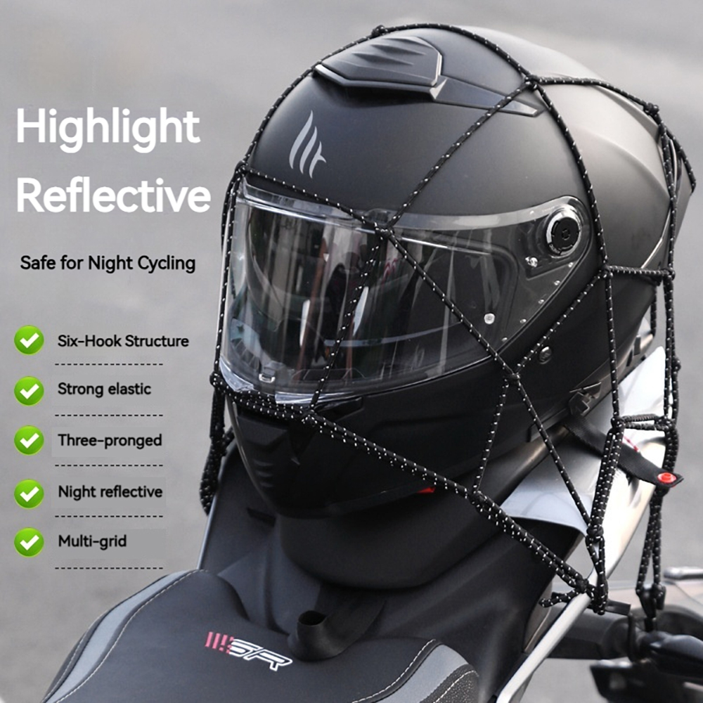 6 Hooks Luggage Net Protective - مراجعة Motorcycle Gear Hanger وسعره