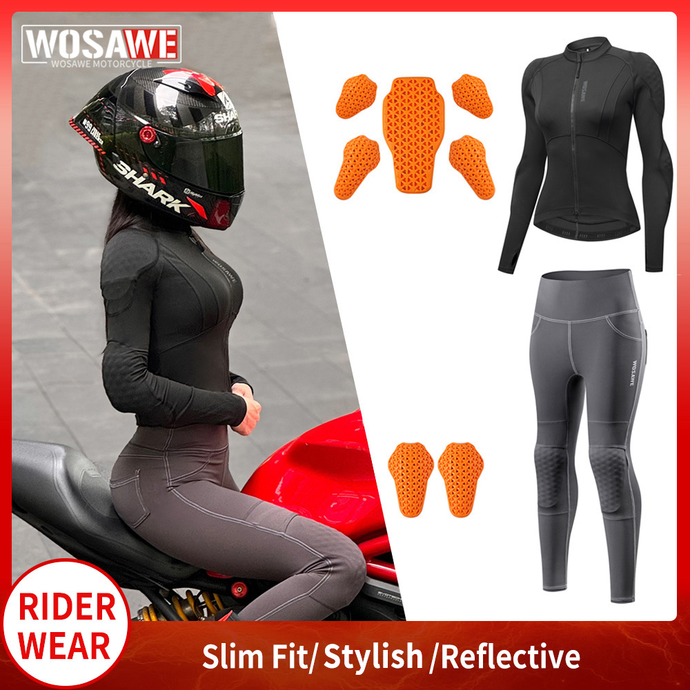 WOSAWE Women Motorcycle Jacket - مراجعة Motorcycle Gear Full Suit وسعره