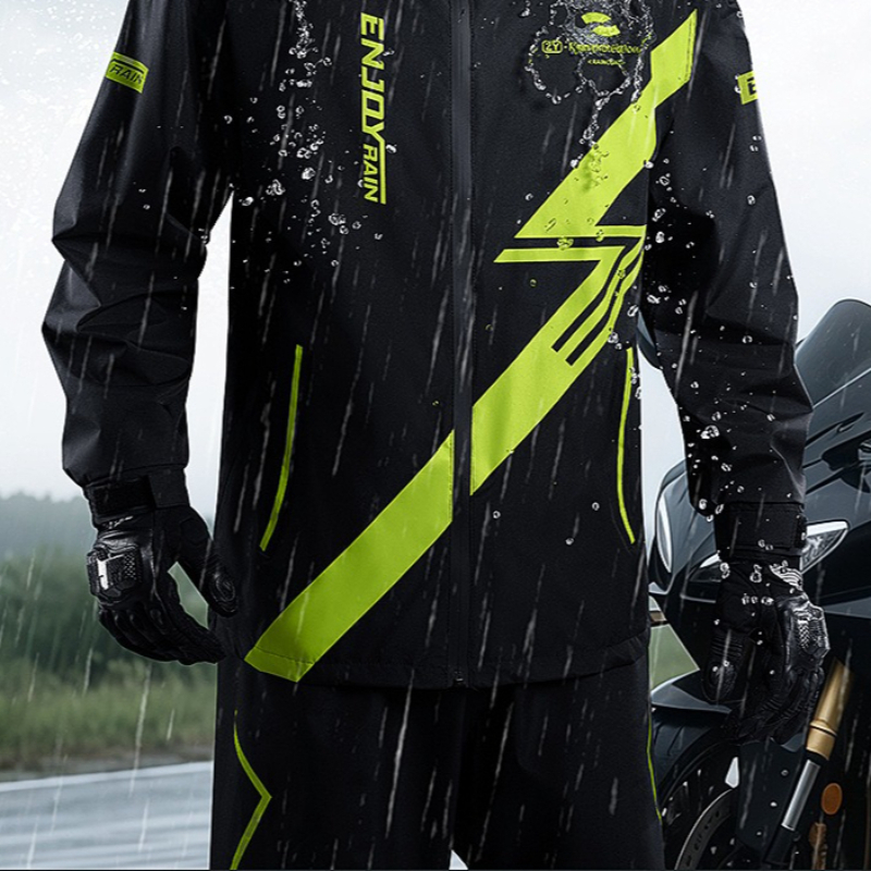 Thick Raincoat and Rainpants S - مراجعة Motorcycle Gear Full Suit وسعره