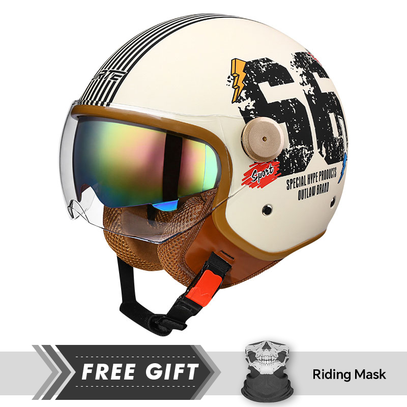 Daul Lens Open Face Motorcycle - مراجعة Motorcycle Gear In Store وسعره