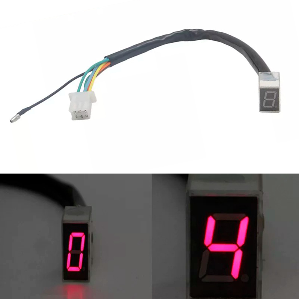 Red Display Color Gear Shift S - مراجعة Motorcycle Gear Indicator Install وسعره