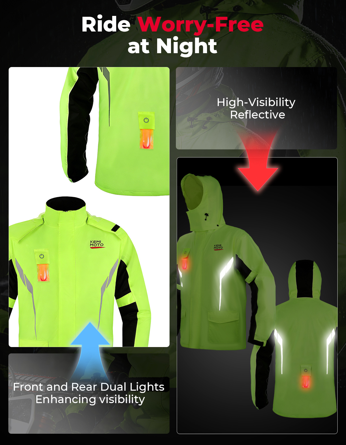 KEMIMOTO Unisex Waterproof Rai - مراجعة Motorcycle Gear Jacket And Pants وسعره