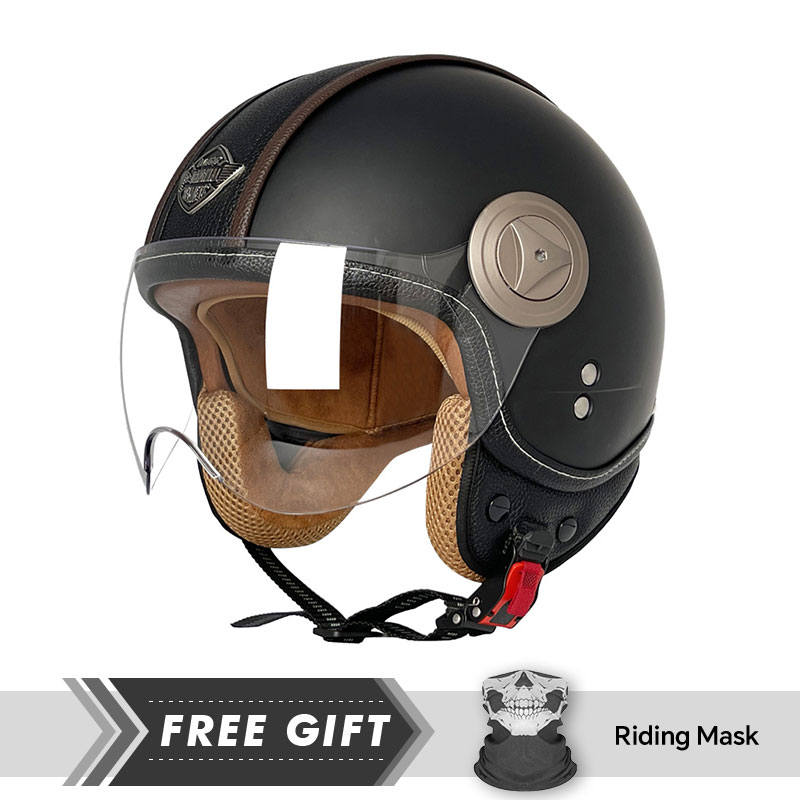 3/4 Open Face Helmet Vintage O - مراجعة Motorcycle Gear In Store وسعره