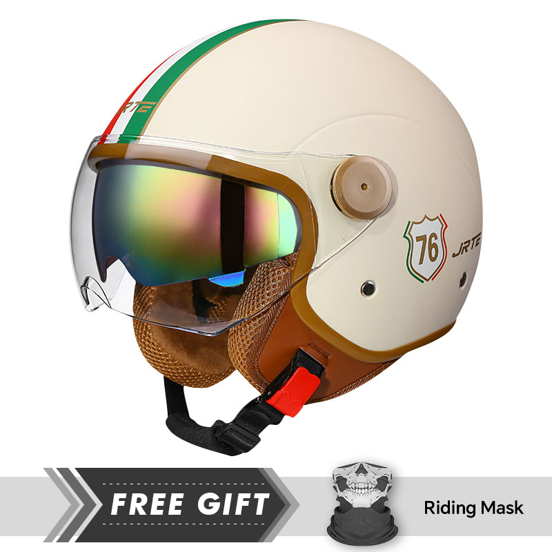 DOT ECE Open Face Helmets Men  - مراجعة Motorcycle Gear In Store وسعره