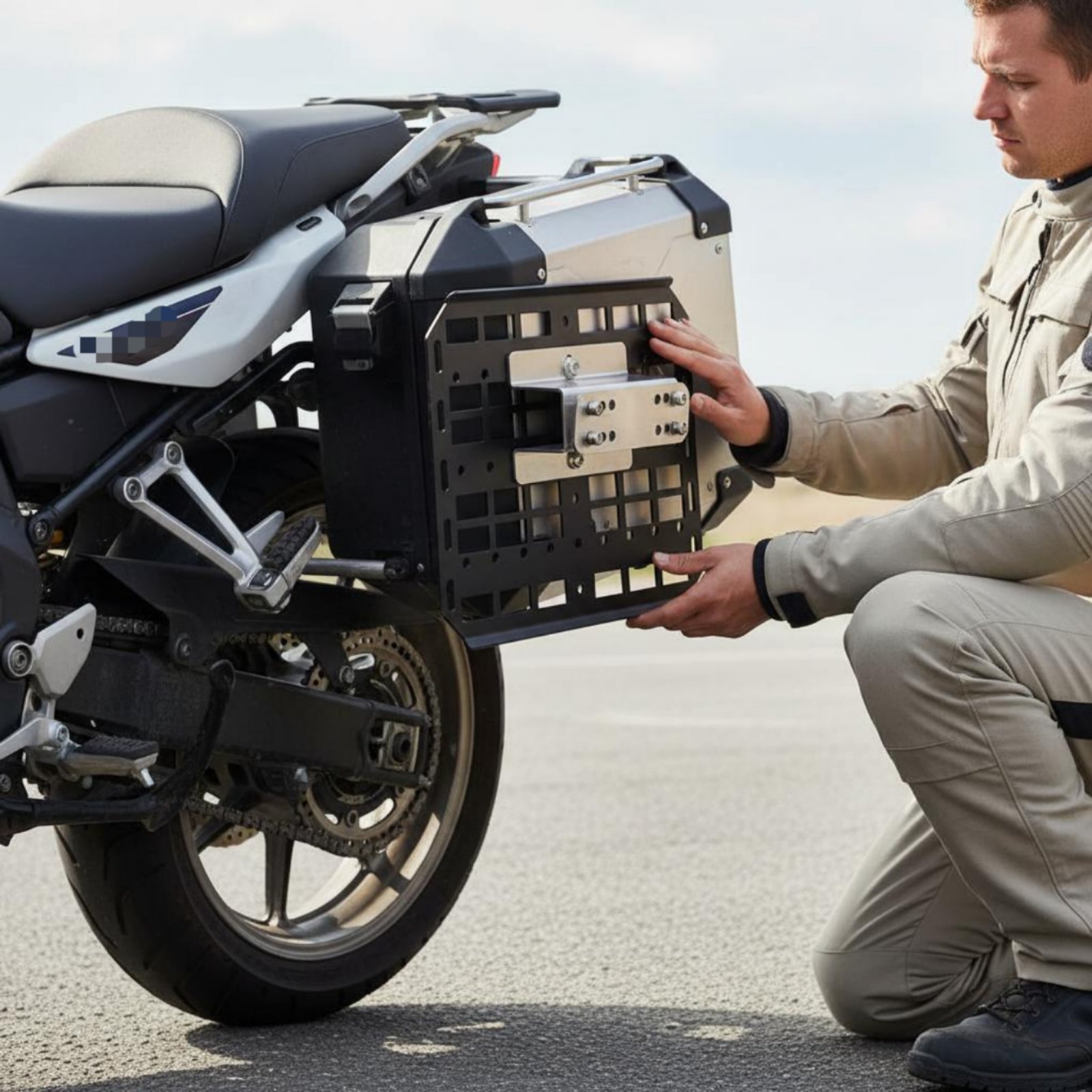 Motorcycle Side Box Hanger Sty - مراجعة Motorcycle Gear Hanger وسعره
