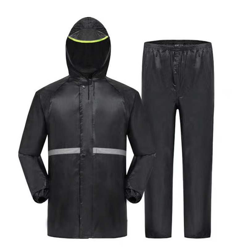 2pcs Hooded Coat & Pant Rain S - مراجعة Motorcycle Gear Mens وسعره