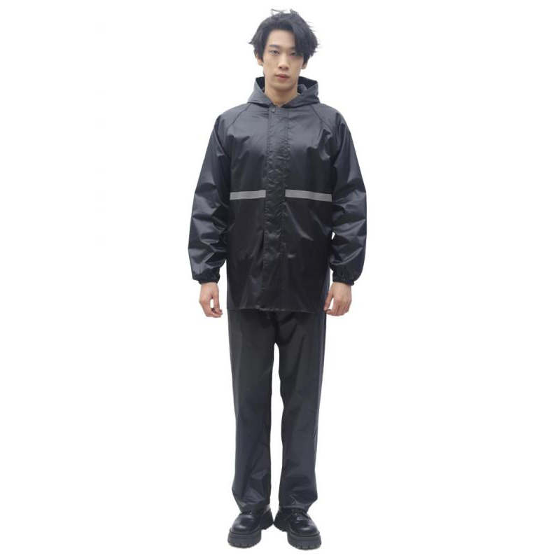 2pcs Hooded Coat & Pant Rain S - مراجعة Motorcycle Gear Mens وسعره