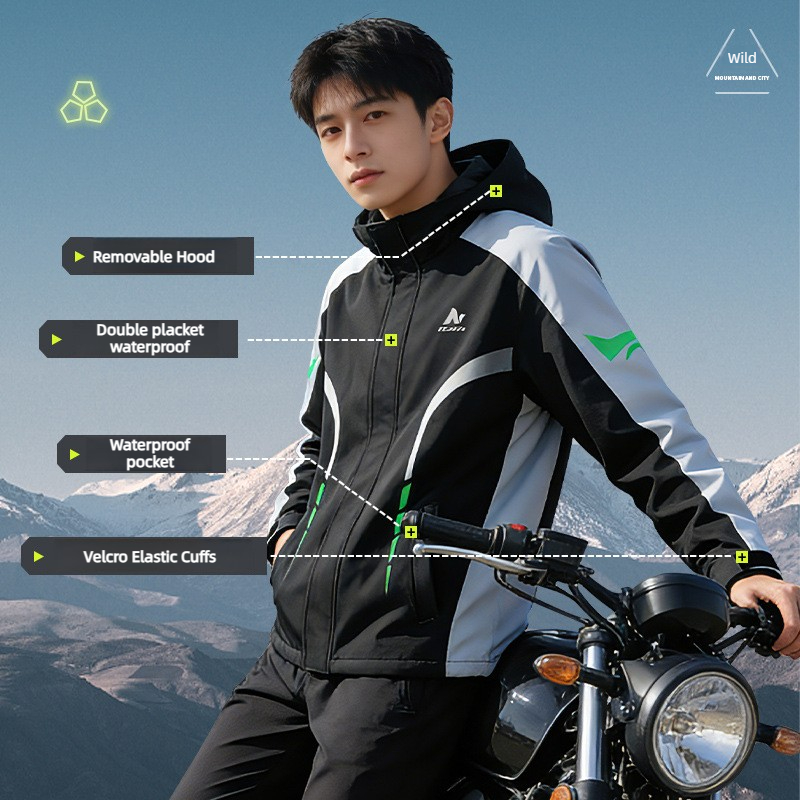 Motorcycle Rain Suit Men Water - مراجعة Motorcycle Gear Mens وسعره